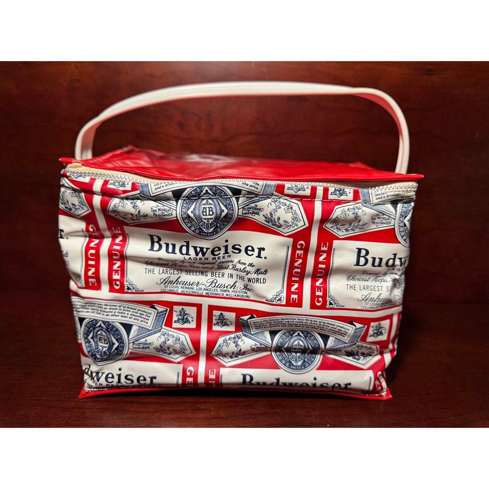 Vintage Budweiser Insulated Soft Shell Lunch Box Six Pack Bag Cooler